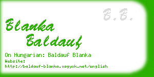 blanka baldauf business card